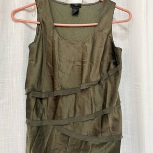 Ann Taylor Olive Sleeveless blouse
